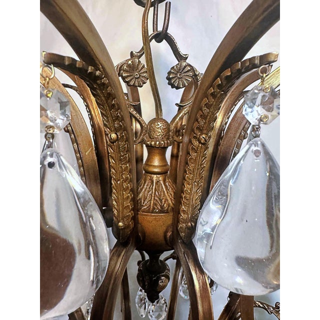 1910s French Style Brass Chandelier For Sale - Image 17 of 17