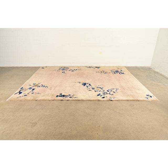 Art Deco Antique Chinese Art Deco Nichols Hand-Knotted Room Size Wool Rug, Circa 1920s For Sale - Image 3 of 11
