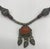 Mid 20th Century Vintage Tibetan-Style Carnelian Cabochon and Brass Link Necklace For Sale - Image 5 of 6