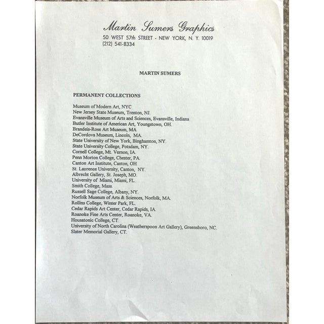 Red Fine Original Martin Sumers Figurative Abstract Painting on Paper For Sale - Image 8 of 9