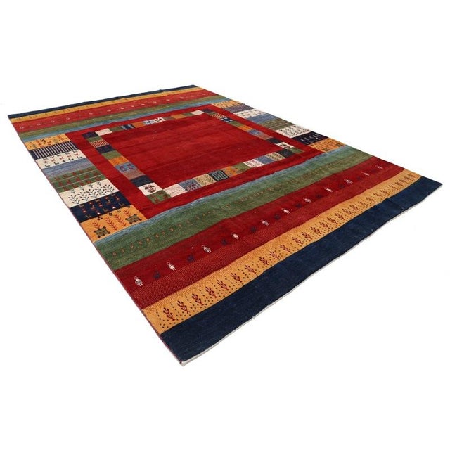 Pasargad DC Fine Hand Knotted Gabbeh Rug For Sale - Image 4 of 4