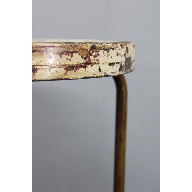 Metal Industrial Round Table, Italy, 1950s For Sale - Image 7 of 11