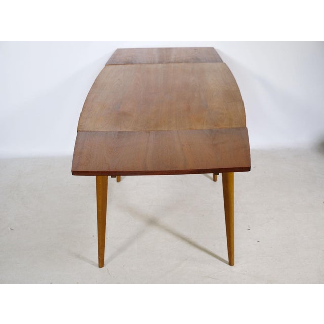 Brown Mid-Century Double Extendable Dining Table in Teak, 1960s For Sale - Image 8 of 10