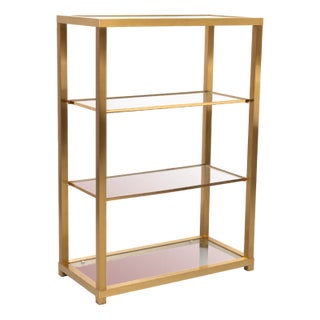 Brass and Glass Shelf, Italy, 1978 For Sale