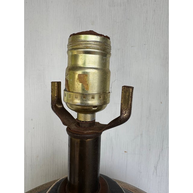Ceramic Giant Vintage Mid Century Modern Ball Table Lamp For Sale - Image 7 of 10