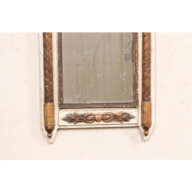 French Neoclassical 3 Ft Mirror, Circa 1820 For Sale - Image 9 of 12