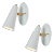 'Lupita' Sconces in White & Brass by Alvaro Benitez - a Pair For Sale