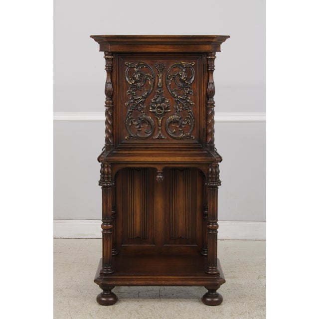 Age: c1890s Details: French Baroque Style Gilt Gold Accents Bun Feet Fine Carved Details High Quality Construction Offered...