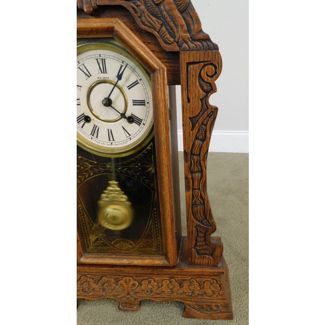 New Haven Antique Lion Carved Oak Gingerbread Kitchen Clock Chairish