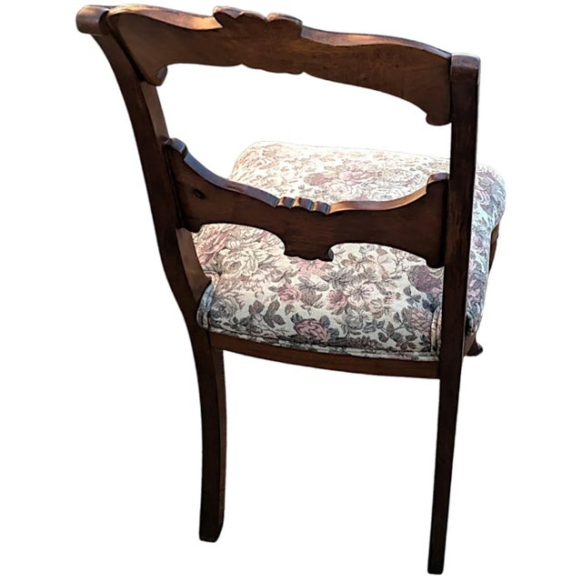 Antique Circa 1900 Victorian Hand Carved Balloon Back Side Chair For Sale In Palm Springs - Image 6 of 6