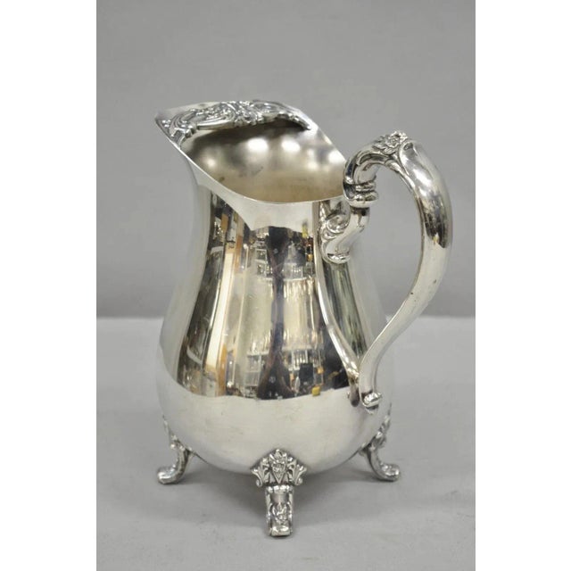 Vintage International Silver Co Silver Plated Victorian Bulbous Water Pitcher For Sale - Image 12 of 12