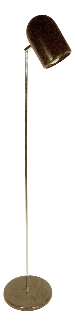 Modern Chrome and Brown Can Top Floor Lamp Attributed To Sonneman C 1960/70's