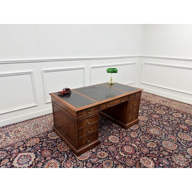 About this Classic English Desk with Black Inlay Classic and Elegant | Antique desks in English, Classic and Chesterfield...