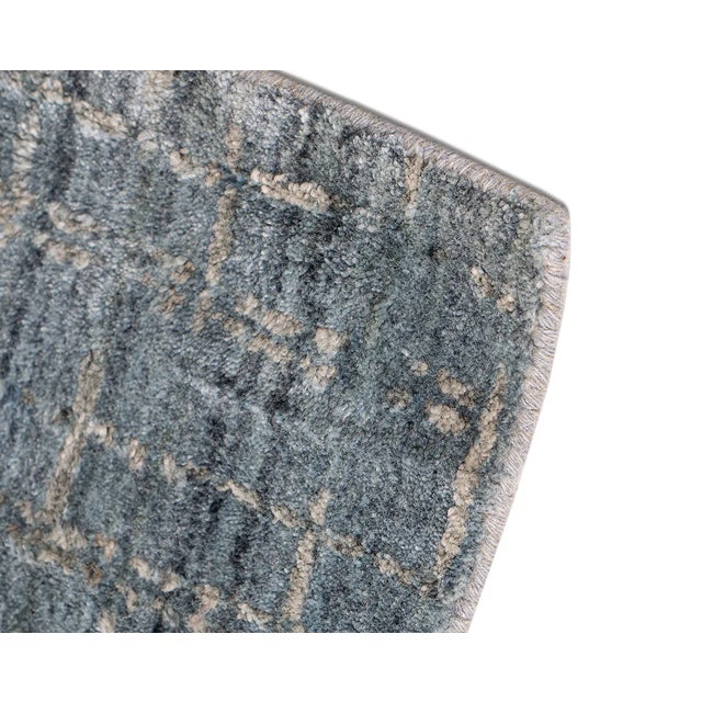 Contemporary Simplicity Comfort Blue Gray Contemporary Handwoven Rug, 10' X 14' For Sale - Image 3 of 9