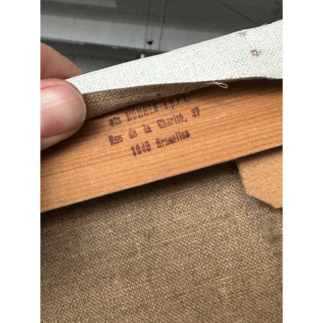 Modern Erik Tibau, Cubist Abstract Composition, Acrylic on Canvas, 1970s For Sale - Image 3 of 6