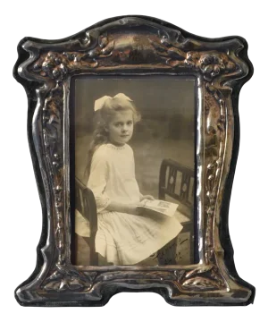 Vintage Art Nouveau Sterling Silver Picture Frame, 1980s