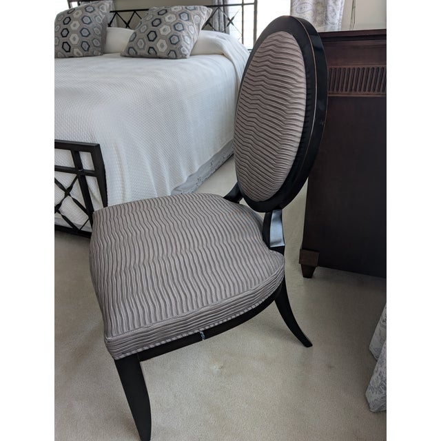 1990s Barbara Barry Oval X-Back Chair by Baker Furniture For Sale - Image 11 of 12