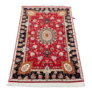 1990s Handwoven Persian Tabriz Area Rug 3'4" X 4'11"