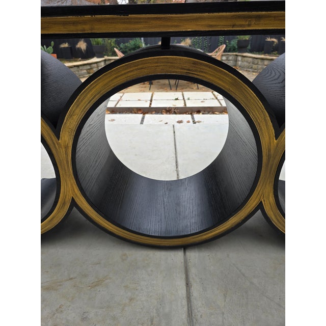 Global Views Black / Gold Console Table For Sale - Image 12 of 16