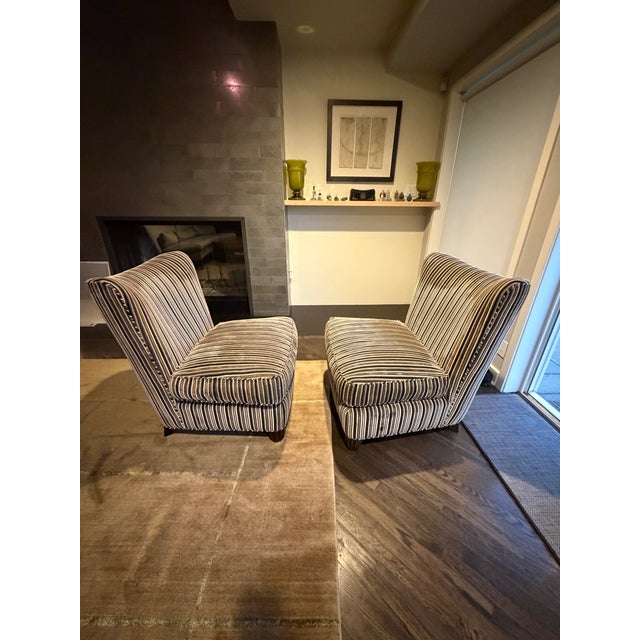 1990s Barbara Barry Slipper Chairs for Baker Furniture For Sale - Image 14 of 17