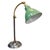 Metal Antique Brass and Green Enamel Gooseneck Reading Lamp, 1920 For Sale - Image 7 of 7