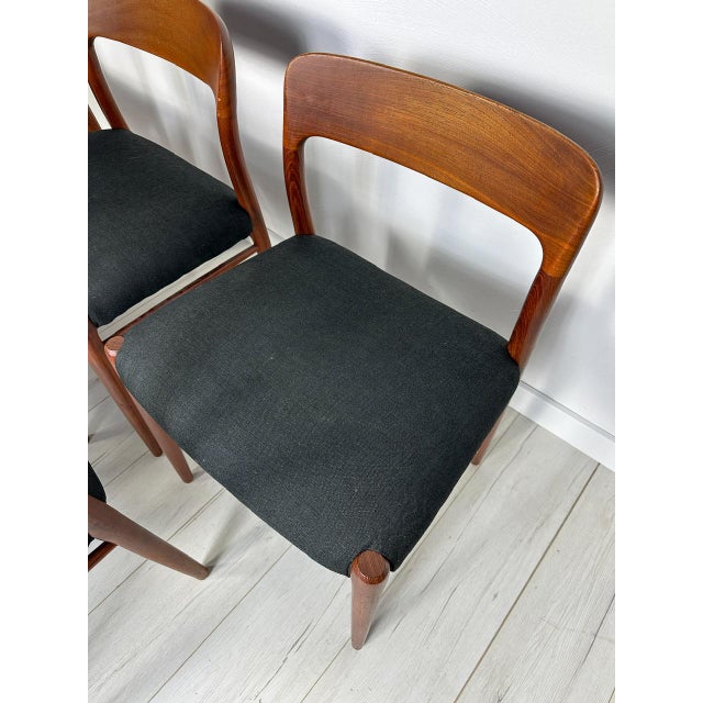 Vintage Danish Teak No. 75 Dining Chairs by Niels O. Møller for J. L. Møller, 1950s, Set of 6 For Sale - Image 6 of 14