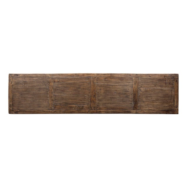 Coffee Late 20th Century Five Door Elm Server in Original Patina For Sale - Image 8 of 10