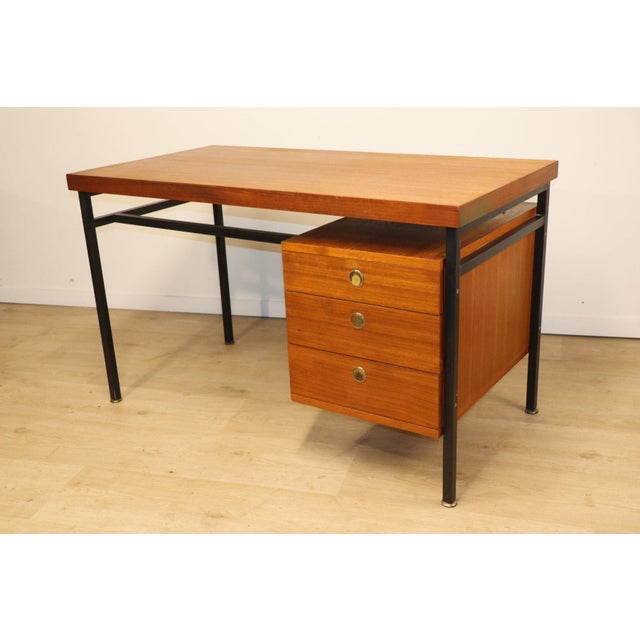 Vintage Teak and Metal Desk, 1960s For Sale - Image 11 of 18