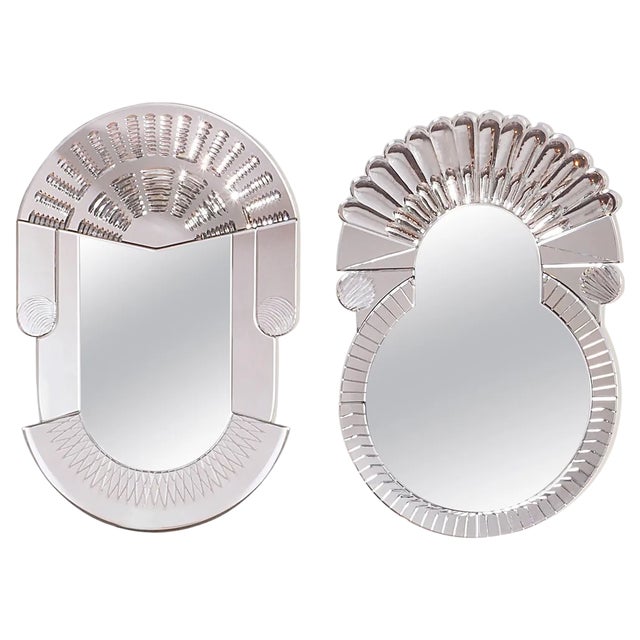Large Scena Murano Mirrors by Nikolai Kotlarczyk, Set of 2 For Sale
