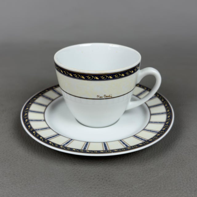 Porcelain Tea Set for Twelve People from Pierre Cardin, 1990s, Set of 26 For Sale - Image 6 of 11
