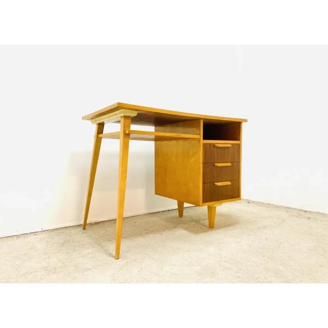 Wood Brussel Era Writing Desk, 1960s For Sale - Image 7 of 10