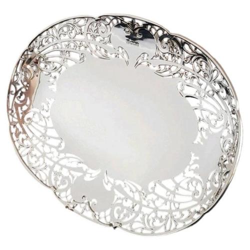 Sterling Silver Pierced Cake Stand from Cooper Brothers, 1942 For Sale - Image 14 of 14