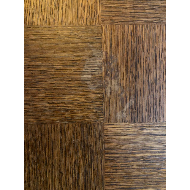 Vintage Parquet Top Refectory Table For Sale In Kansas City - Image 6 of 11