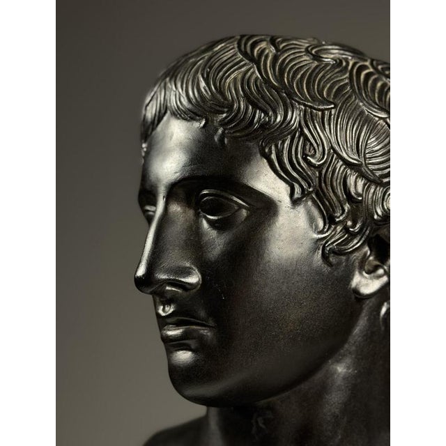 Greek Style Bust of Doryphoros, Late 20th Century, Gypsum For Sale - Image 9 of 18