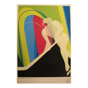 2006 Original Vintage Torino Winter Olympics Poster, Ice Hockey