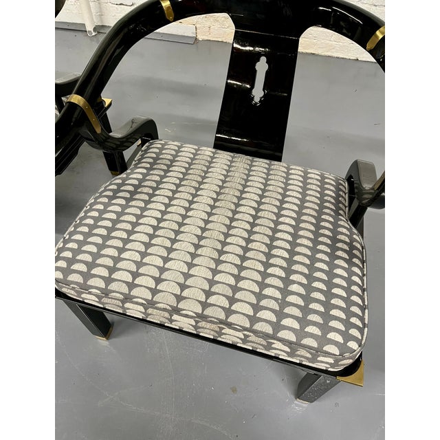 Black James Mont Ming Style Chairs by Century Furniture For Sale - Image 8 of 11