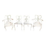 Russell Woodard Set of 4, American Made Patio Garden Chairs For Sale