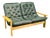 Mid-Century Modern Green Leather Two-Seat Sofa, Czechoslovakia, 1970s For Sale