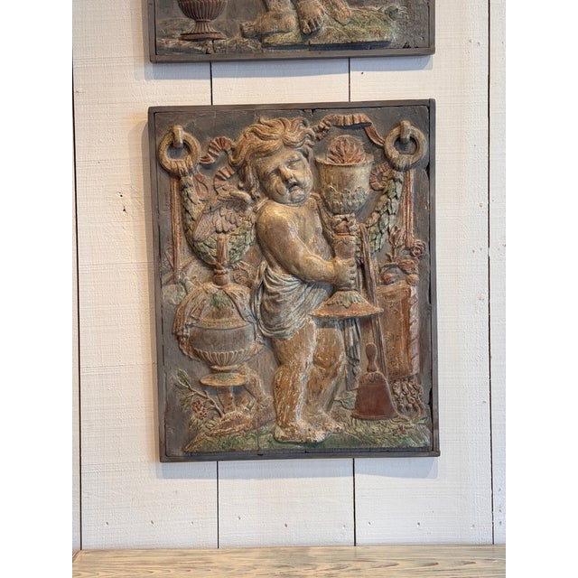 19th Century Pair 19th Century Carved Relief Panels For Sale - Image 5 of 14