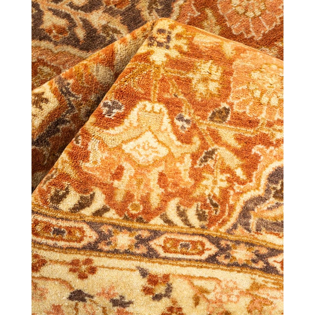 Textile Mogul, One-of-a-Kind Hand-Knotted Area Rug - Brown, 4' 0" x 6' 1" For Sale - Image 7 of 8