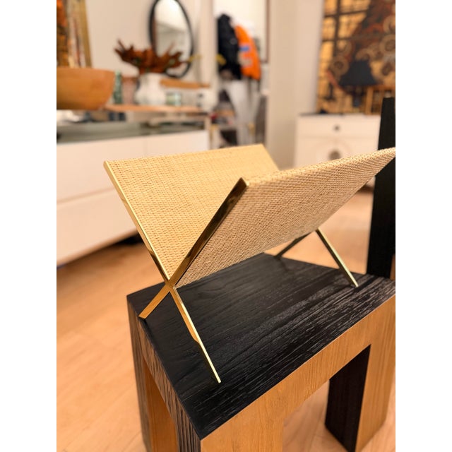AERIN Aerin Collette Cane Magazine Rack, Brand New For Sale - Image 4 of 7