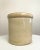 Antique Early American Salt-Glazed Cream & Cobalt Blue Large Stoneware Crock For Sale In Houston - Image 6 of 12