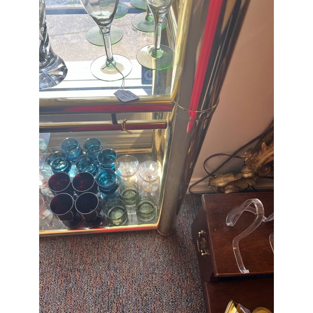 Vintage Milo Baughman Style Brass Etagere For Sale - Image 11 of 11