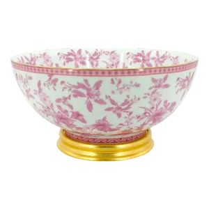 French Hand Painted Glazed Porcelain Decorative Bowl