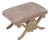 William Switzer Georgian Style Carved X Form Bench Stool For Sale