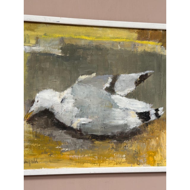 Ingeborg Stragnell, Seagull, 1960s, Oil Painting on Canvas, Framed For Sale - Image 12 of 18