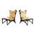 Pair of Italian Gio Ponti Style Ebonized Lounge Chairs For Sale
