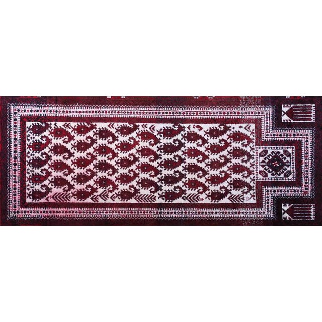2000 - 2009 Afghan Hand-Knotted Prayer Rug For Sale - Image 5 of 5