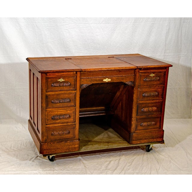 Vintage Remington Oak Typewriter Desk Chairish