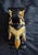 Vintage Mid-Century Blue & Cream Glazed Ceramic Elephant Plant Stand / Pedestal For Sale - Image 4 of 8